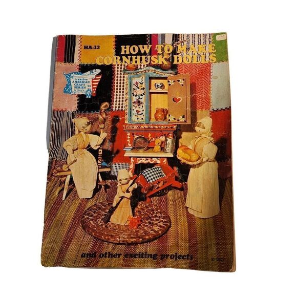How to Make CORNHUSK DOLLS HA-13 1973 by Hazel Pearson Craft Booklet - Picture 1 of 12